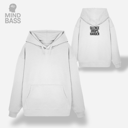SILENCE DROPS OVERSIZE HOODIE WHITE