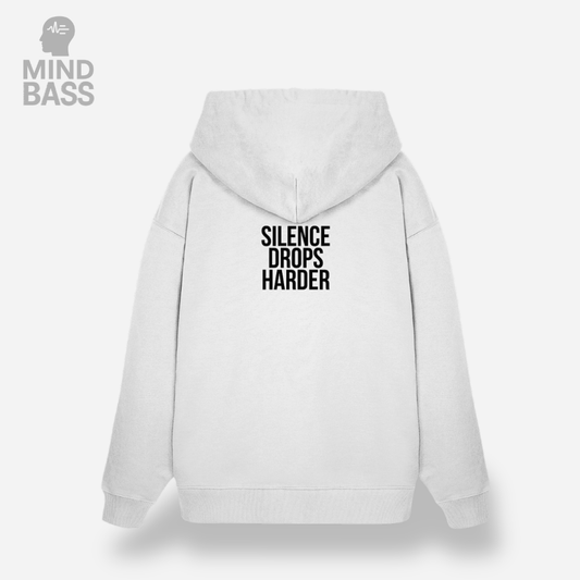 SILENCE DROPS OVERSIZE HOODIE WHITE