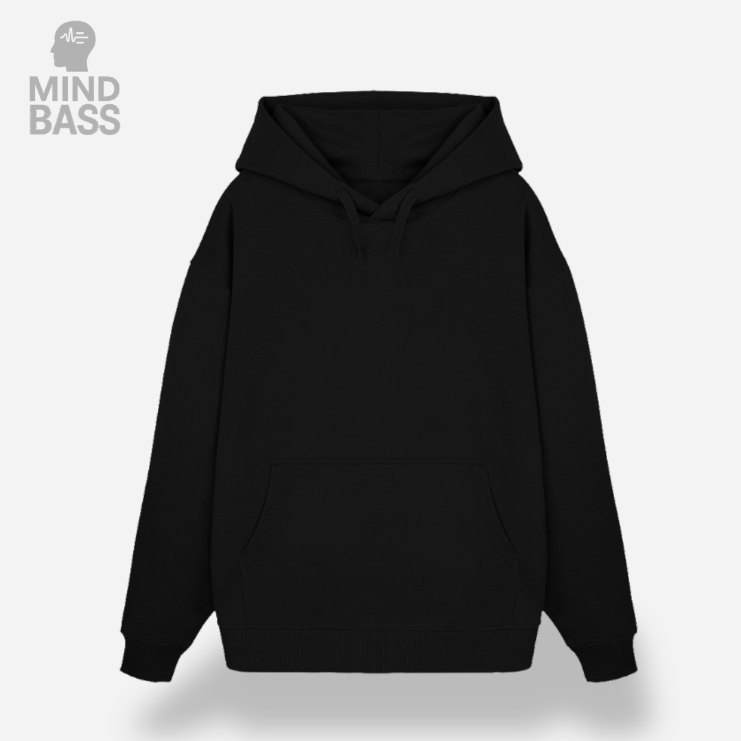 SILENCE DROPS OVERSIZED HOODIE BLACK