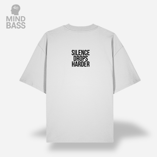 SILENCE DROPS OVERSIZE TEE WHITE