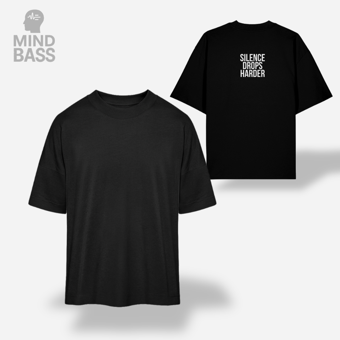 SILENCE DROPS OVERSIZE TEE BLACK