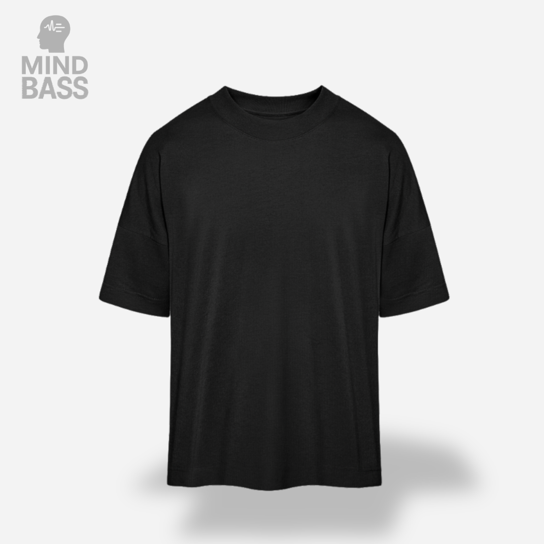 SILENCE DROPS OVERSIZE TEE BLACK