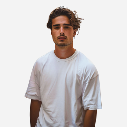 SILENCE DROPS OVERSIZE TEE WHITE
